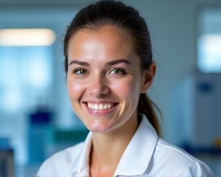 Portret van Elise de Vries, specialist kwaliteitscontrole bij HuidVlinder Cura